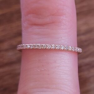 Delicate Rose Gold Eternity Band